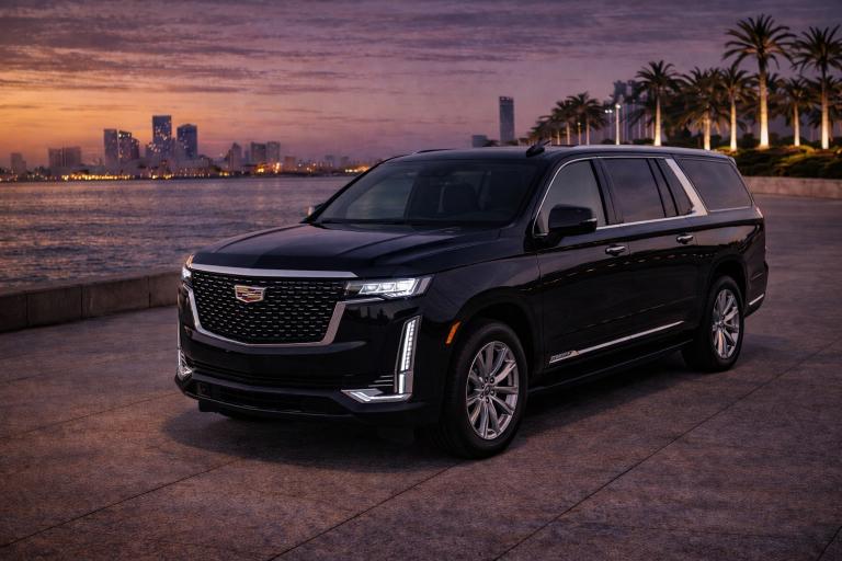 Cadillac Escalade luxury chauffeur SUV for private chauffeur service in Dubai