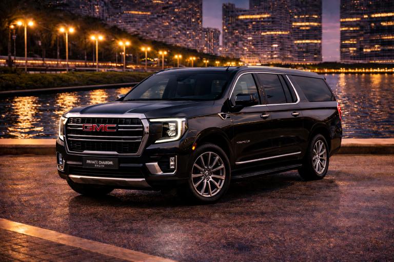GMC Yukon XL luxury chauffeur SUV for private chauffeur service in Dubai