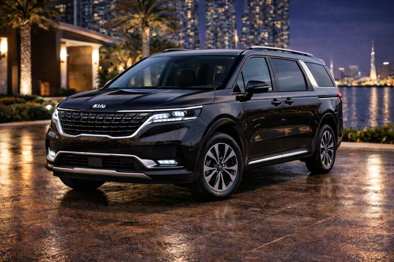 KIA Grand Carnival luxury chauffeur van for private chauffeur service in Dubai