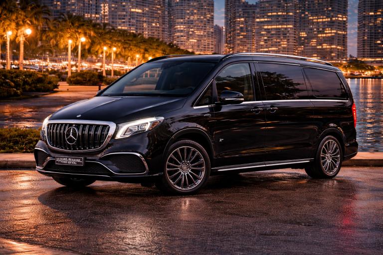 Mercedes-Benz V-Class Maybach luxury chauffeur van for private chauffeur service in Dubai
