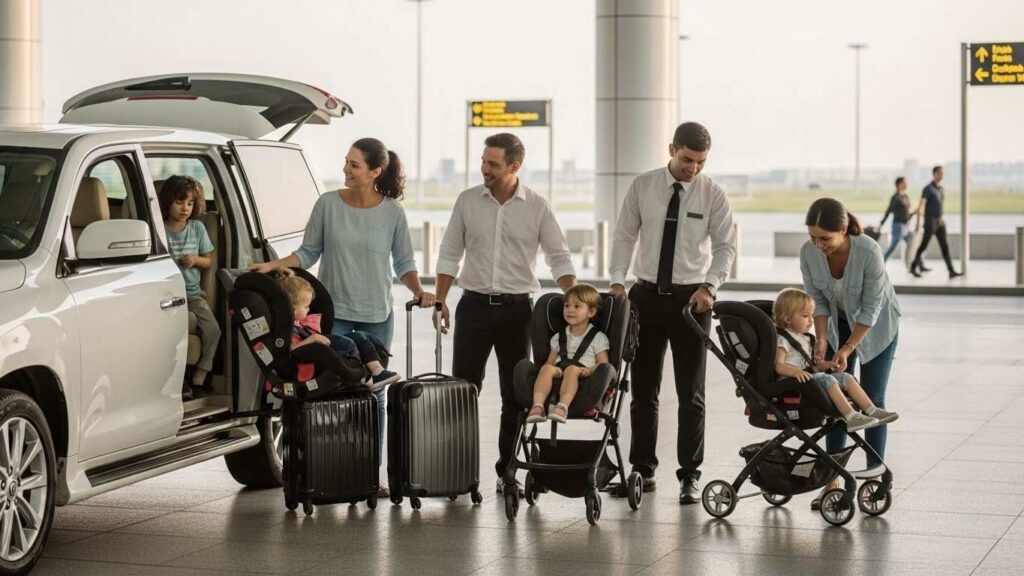 Family chauffeur service Dubai with luxury car and professional driver
