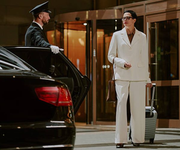 Business and corporate chauffeur service in Dubai with professional driver and luxury vehicle